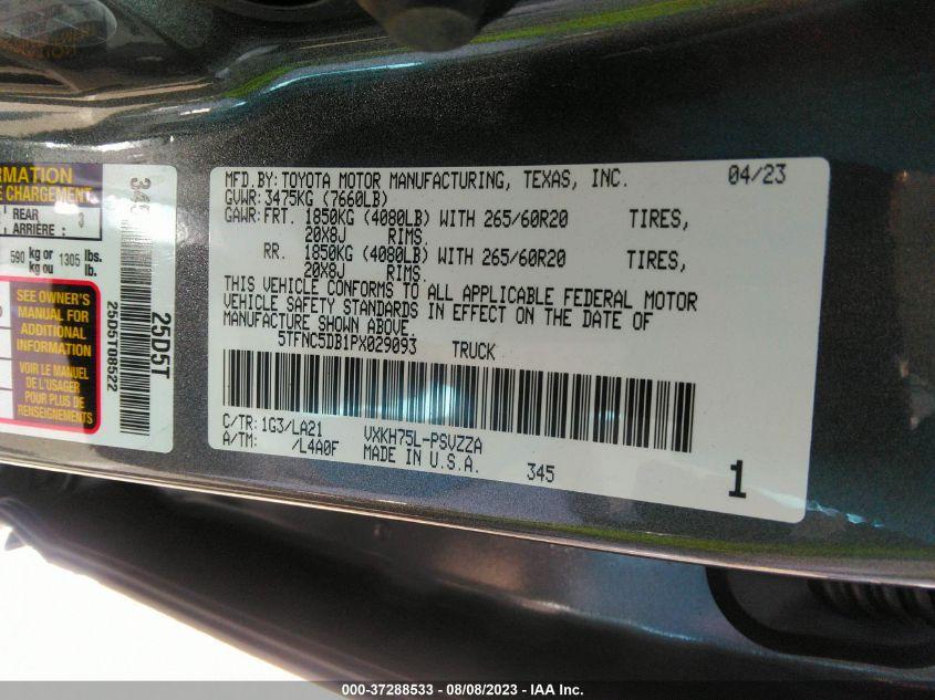 TOYOTA TUNDRA 4WD PLATINUM HYBRID 2023