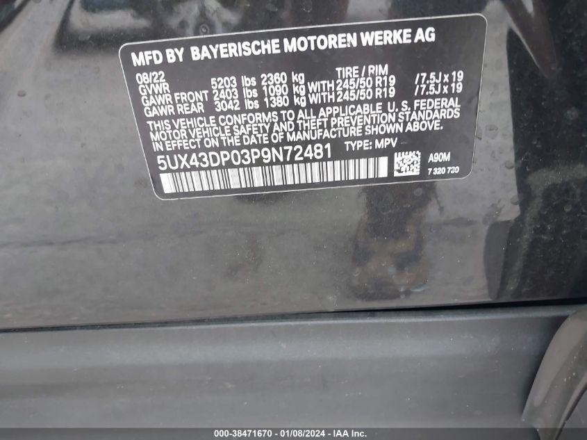 BMW X3 SDRIVE30I 2023