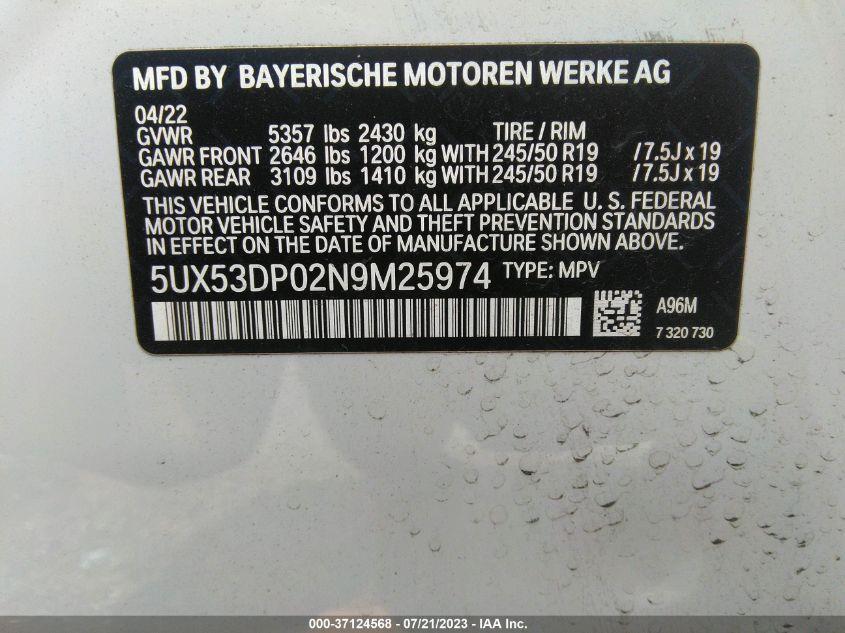 BMW X3 XDRIVE30I 2022