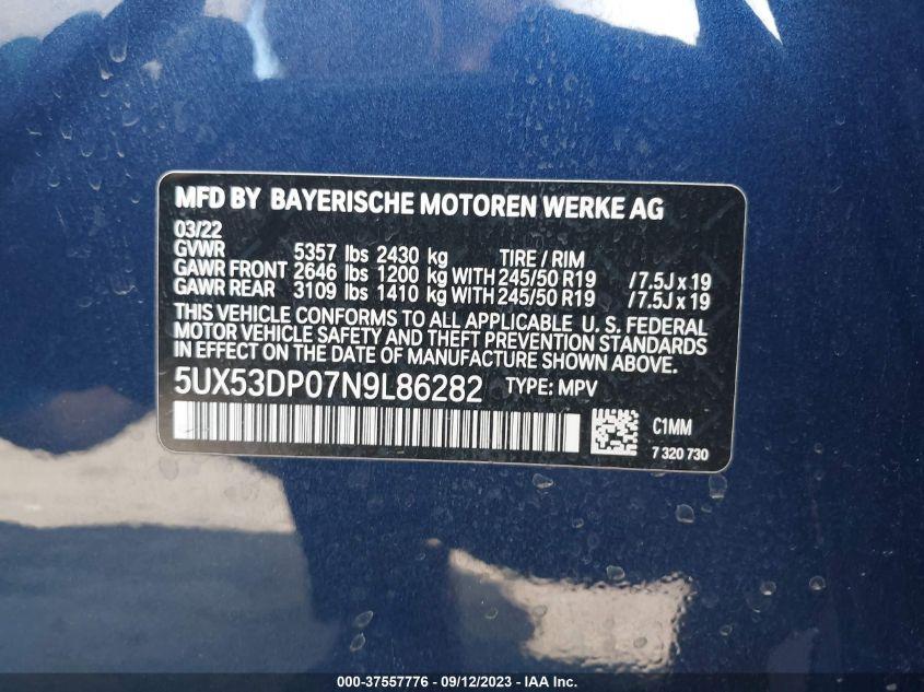 BMW X3 XDRIVE30I 2022