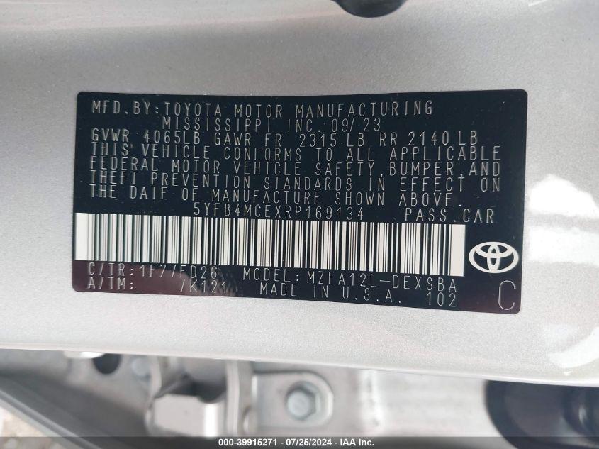 TOYOTA COROLLA NIGHTSHADE EDITION 2024