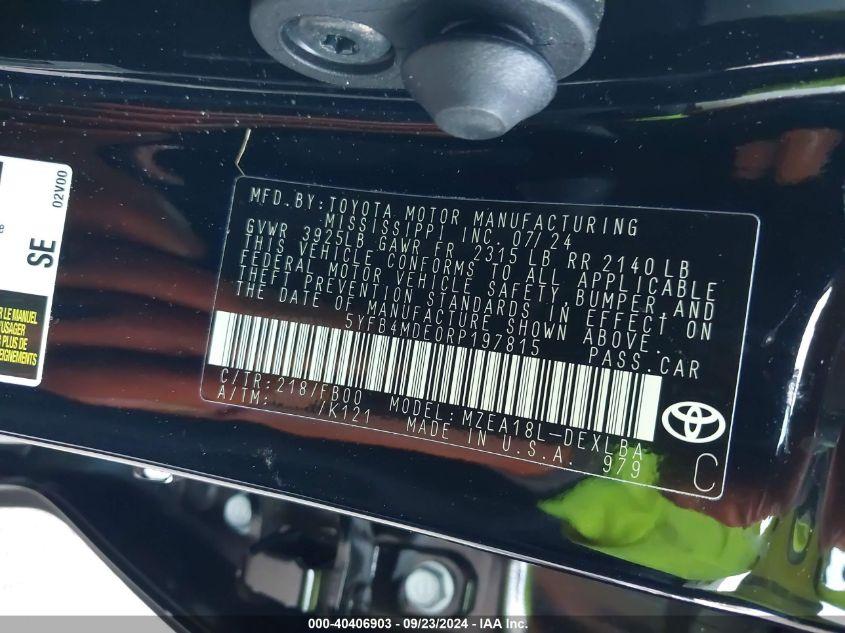 TOYOTA COROLLA LE 2024