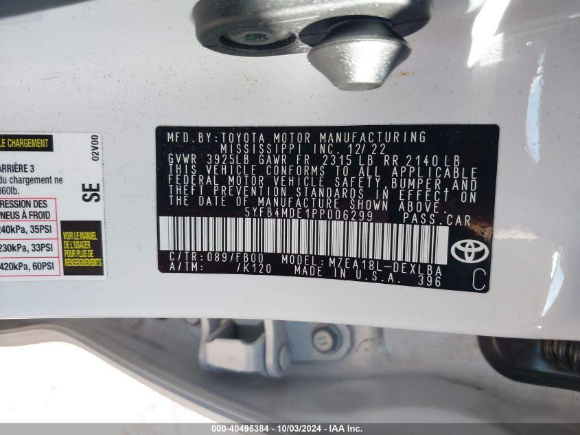 TOYOTA COROLLA LE 2023