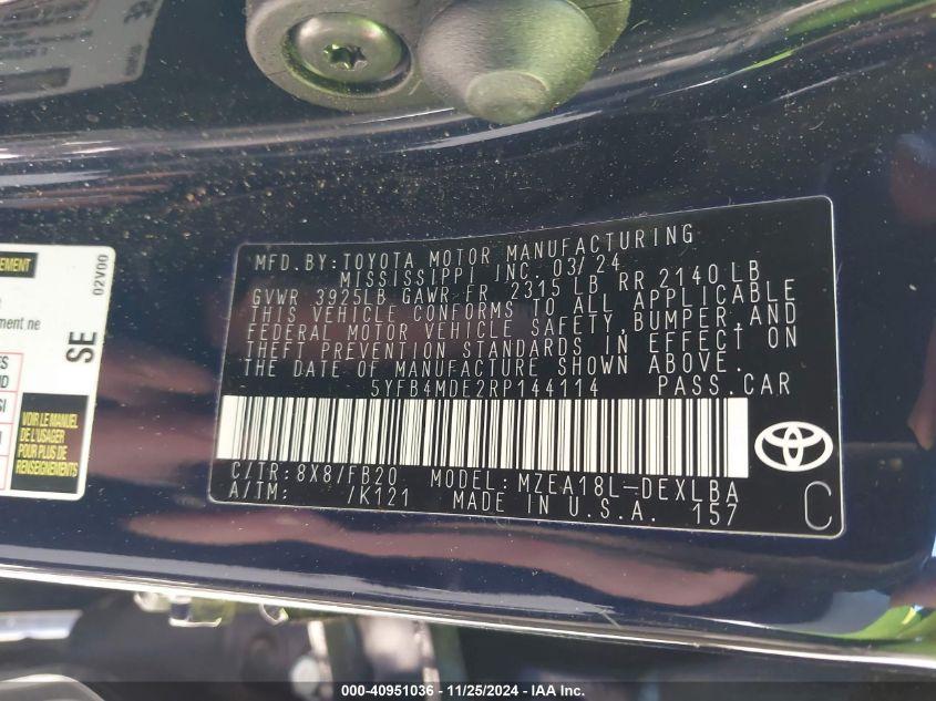 TOYOTA COROLLA LE 2024