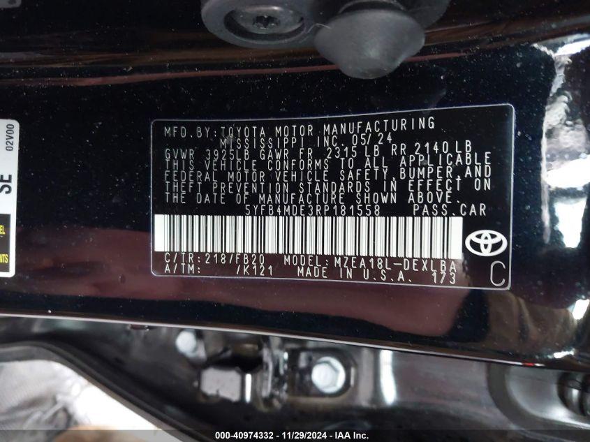 TOYOTA COROLLA LE 2024