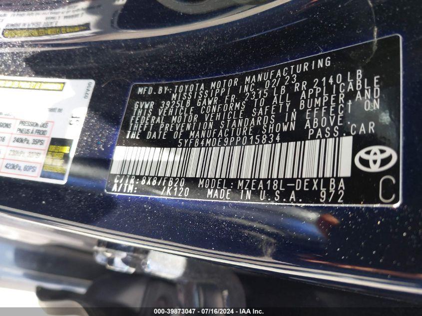 TOYOTA COROLLA LE 2023