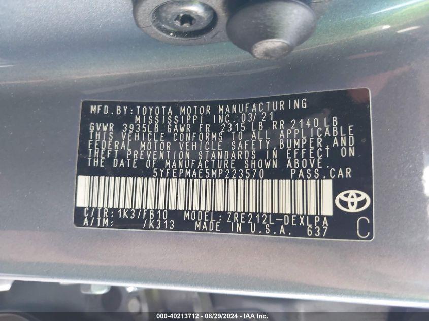 TOYOTA COROLLA LE 2021