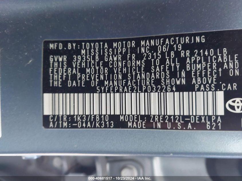 TOYOTA COROLLA LE 2020