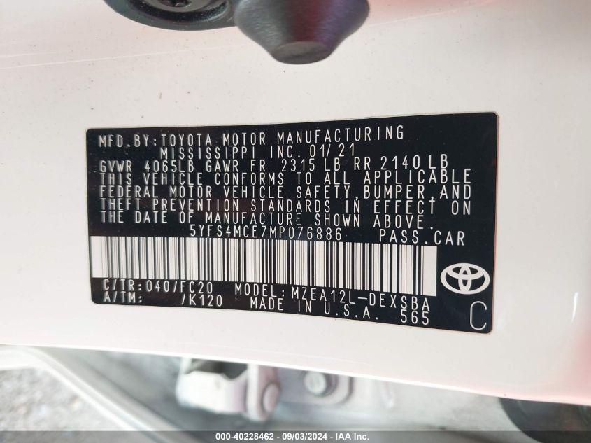 TOYOTA COROLLA SE NIGHTSHADE EDITION 2021