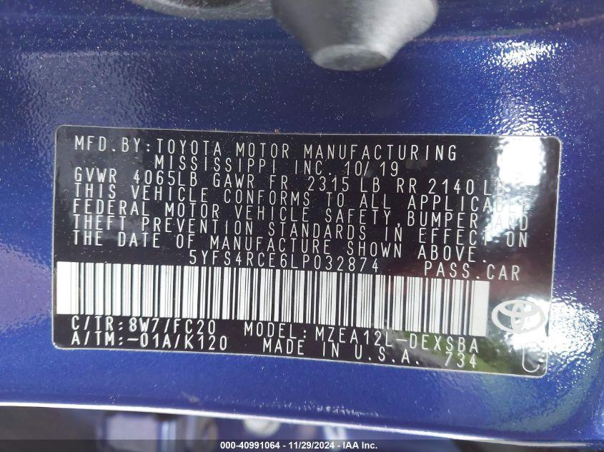 TOYOTA COROLLA SE 2020