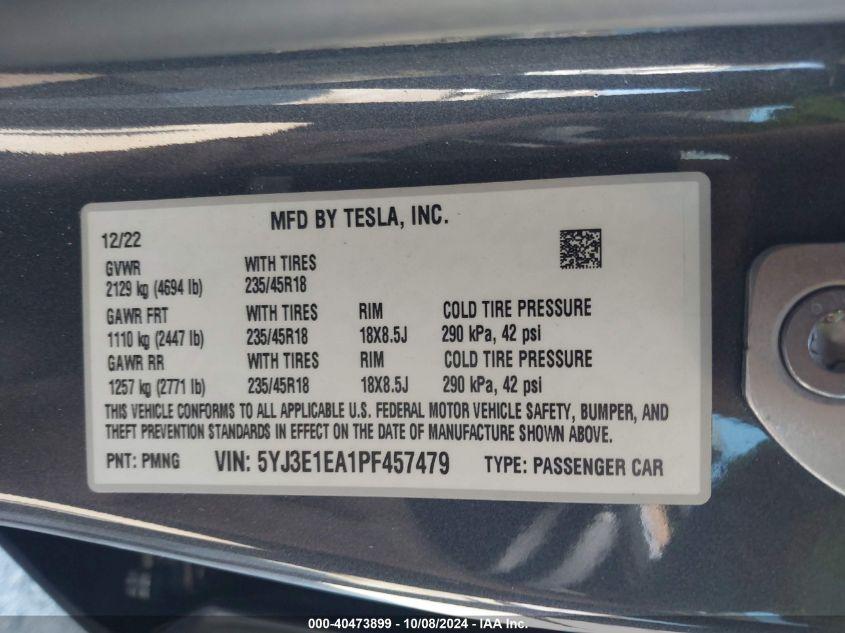 TESLA MODEL 3 REAR-WHEEL DRIVE 2023