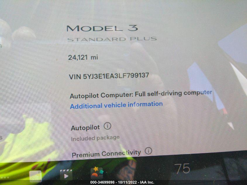 TESLA MODEL 3 STANDARD RANGE 2020