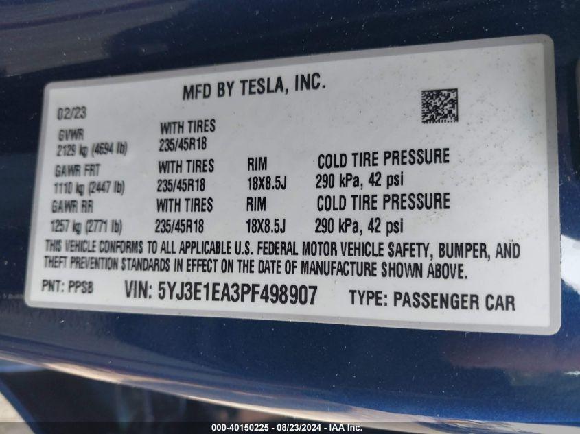 TESLA MODEL 3  2023