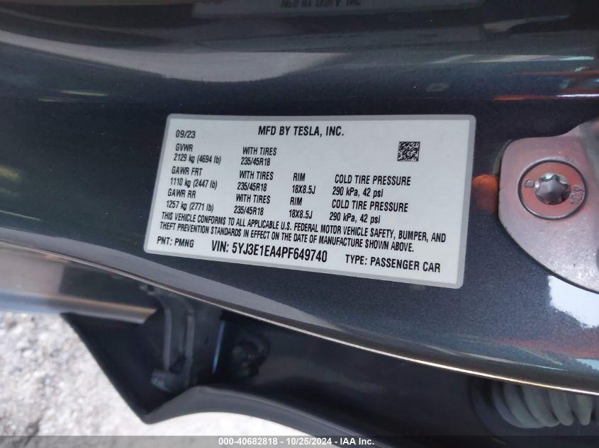 TESLA MODEL 3 REAR-WHEEL DRIVE 2023