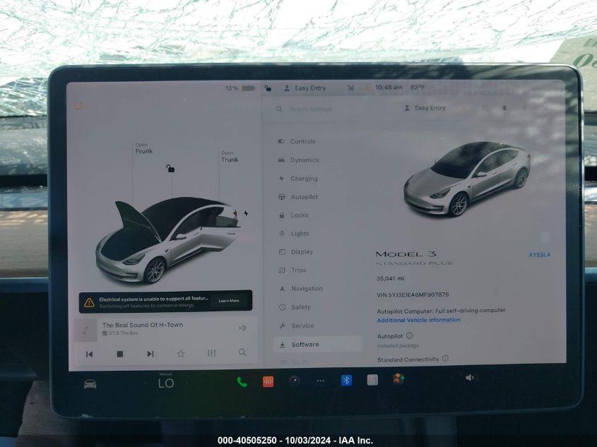 TESLA MODEL 3 STANDARD RANGE PLUS REAR-WHEEL DRIVE 2021