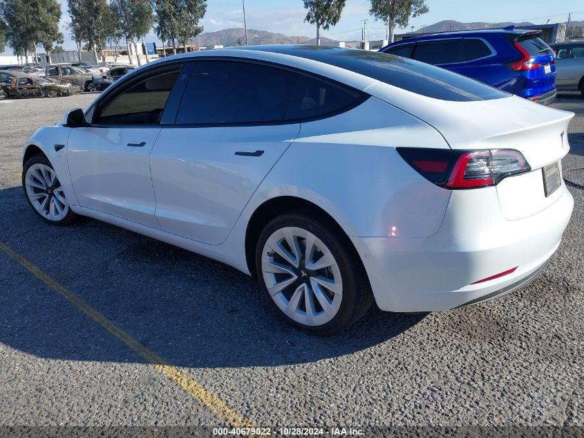 TESLA MODEL 3 REAR-WHEEL DRIVE 2022