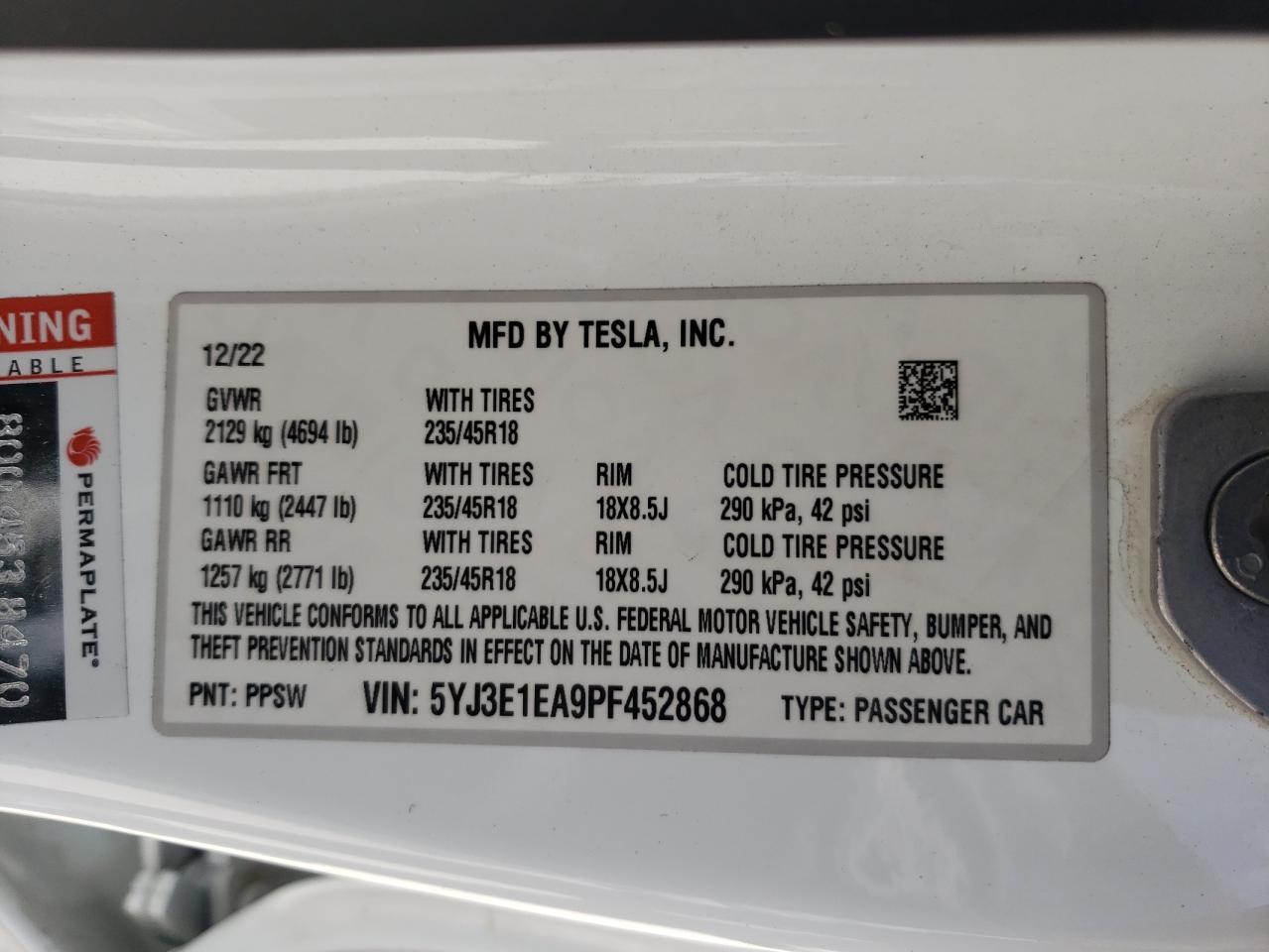 TESLA MODEL 3  2023