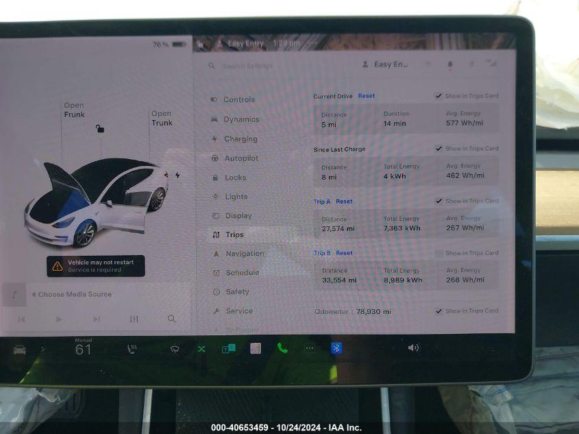 TESLA MODEL 3 STANDARD RANGE PLUS REAR-WHEEL DRIVE/STANDARD RANGE REAR-WHEEL DRIVE 2020