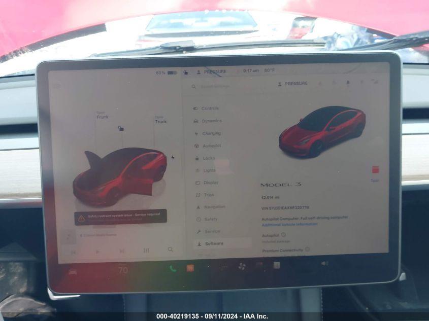 TESLA MODEL 3 REAR-WHEEL DRIVE 2022