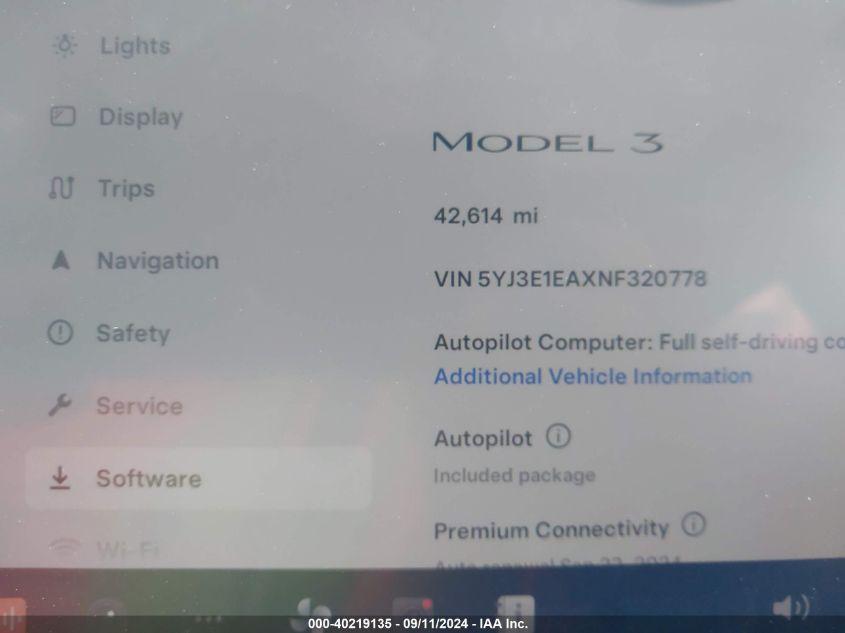 TESLA MODEL 3 REAR-WHEEL DRIVE 2022