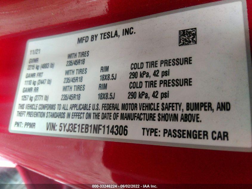 TESLA MODEL 3 LONG RANGE 2022