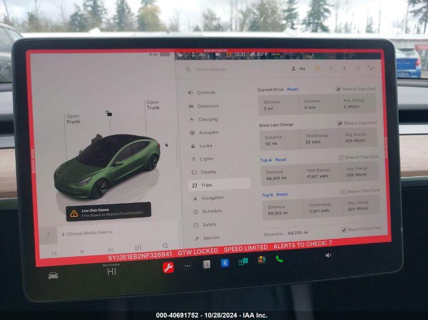 TESLA MODEL 3 LONG RANGE DUAL MOTOR ALL-WHEEL DRIVE 2022