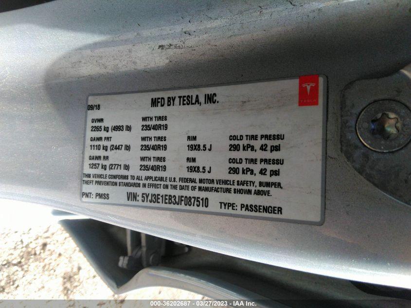 TESLA MODEL 3 LONG RANGE 2018