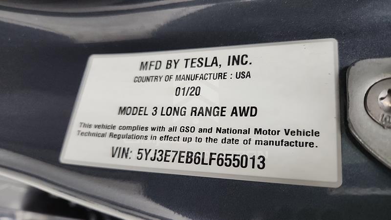 Tesla Model 3  2020