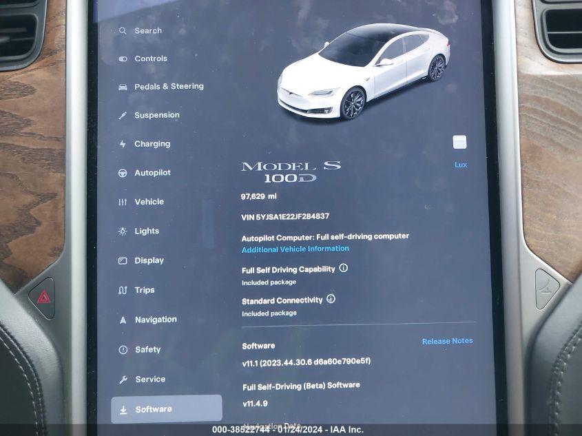 TESLA MODEL S 100D/75D/P100D 2018