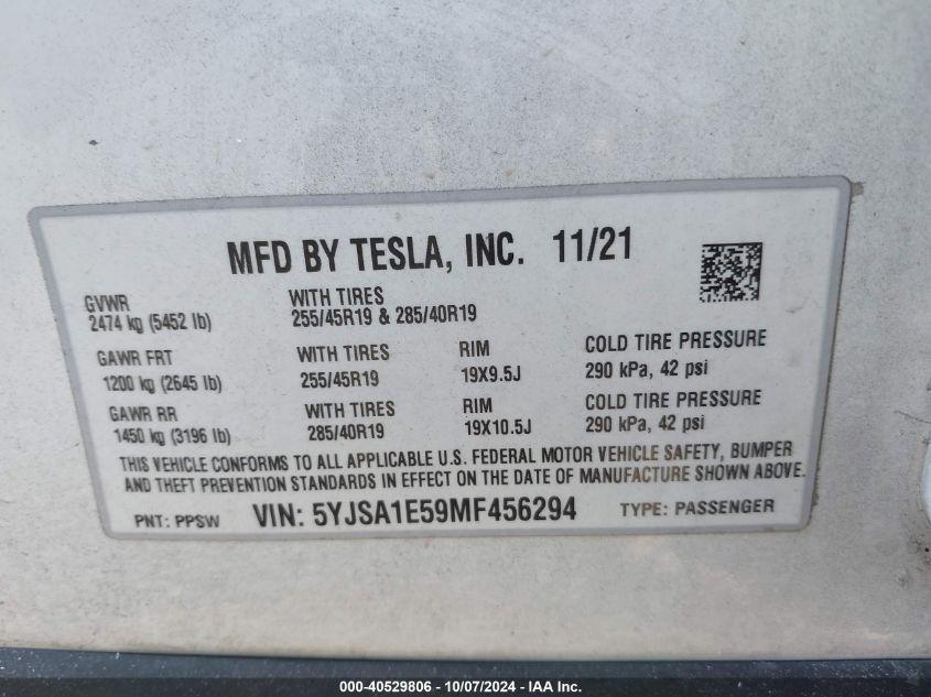 TESLA MODEL S LONG RANGE DUAL MOTOR ALL-WHEEL DRIVE 2021