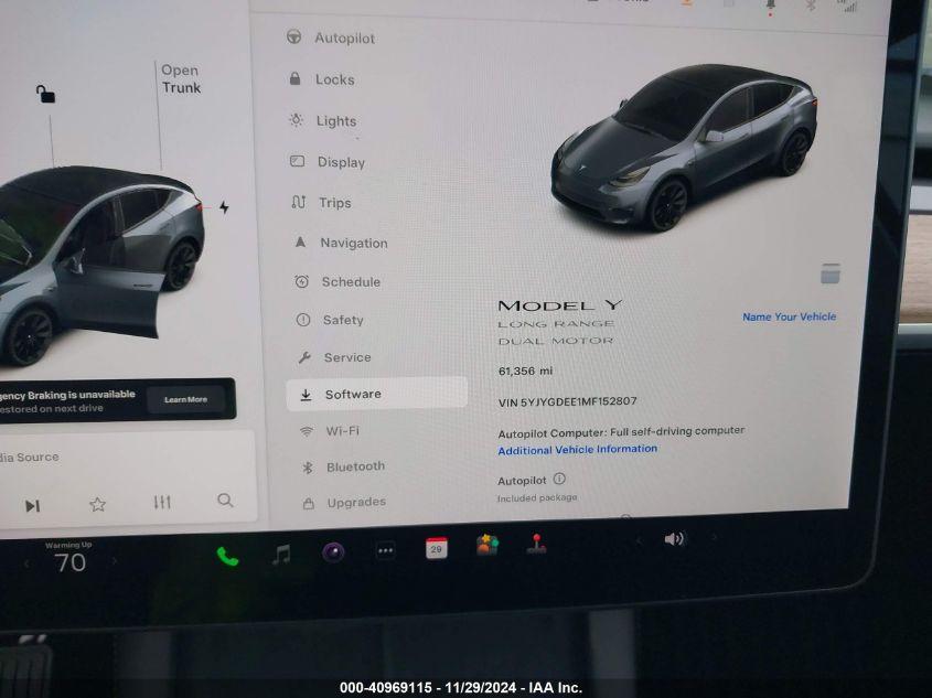 TESLA MODEL Y LONG RANGE DUAL MOTOR ALL-WHEEL DRIVE 2021