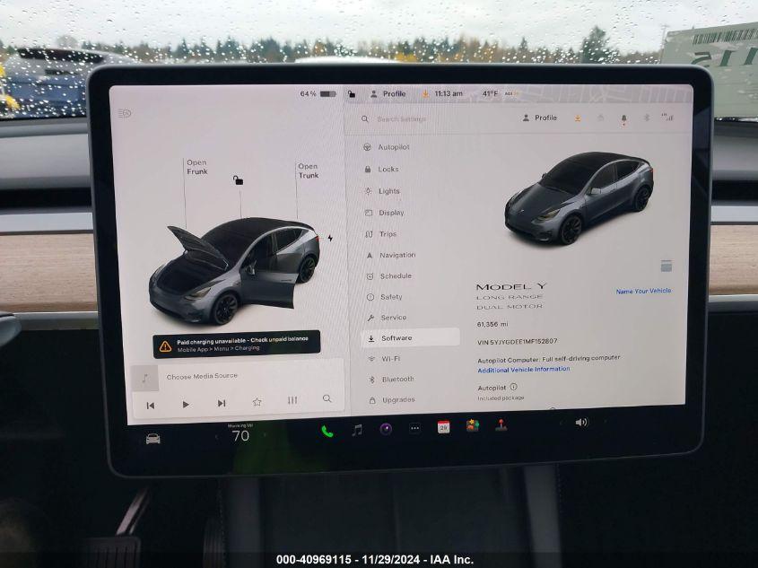 TESLA MODEL Y LONG RANGE DUAL MOTOR ALL-WHEEL DRIVE 2021