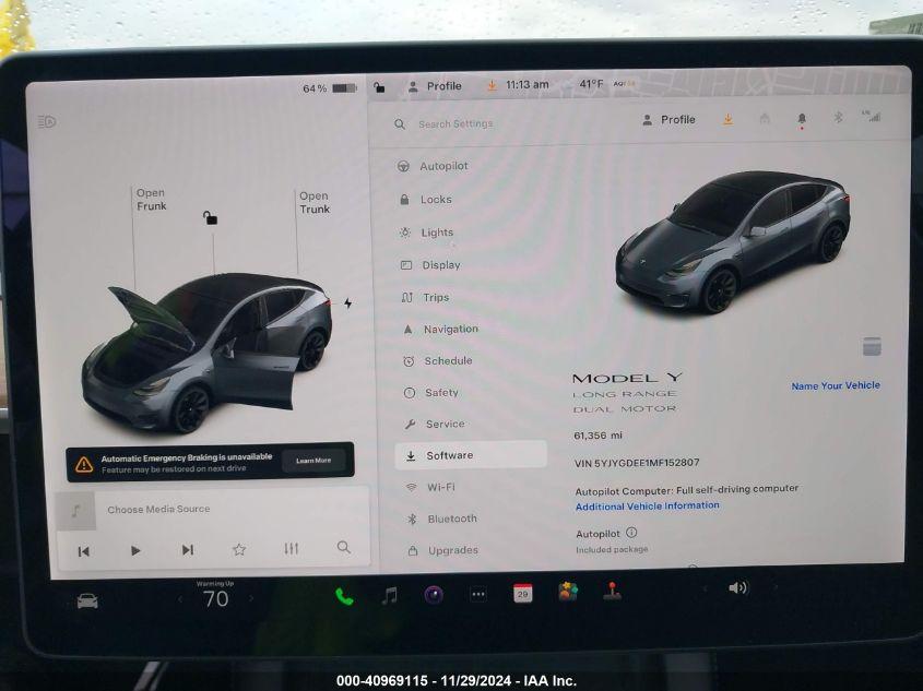 TESLA MODEL Y LONG RANGE DUAL MOTOR ALL-WHEEL DRIVE 2021