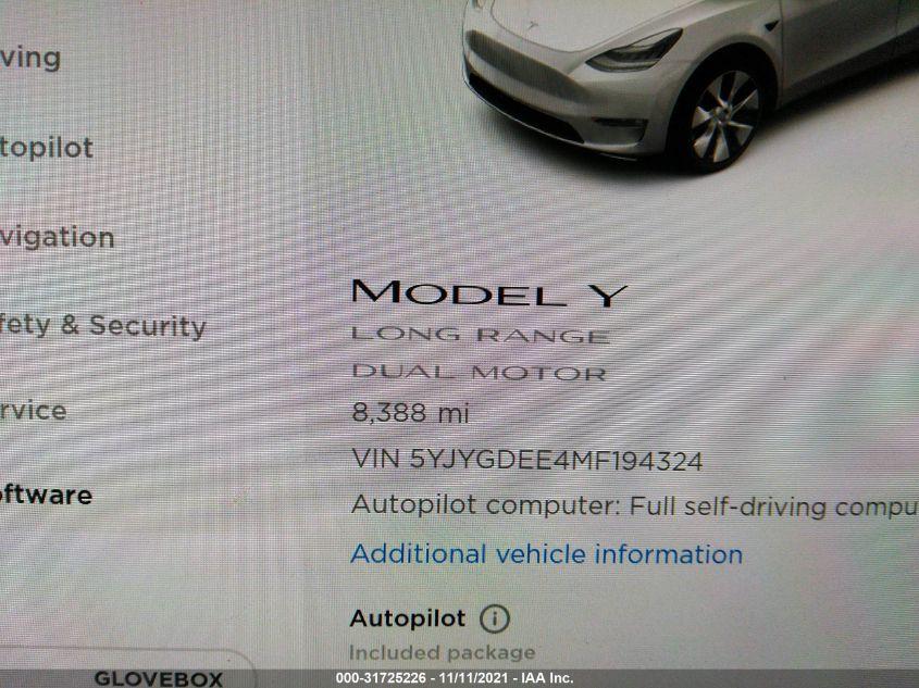 TESLA MODEL Y LONG RANGE 2021