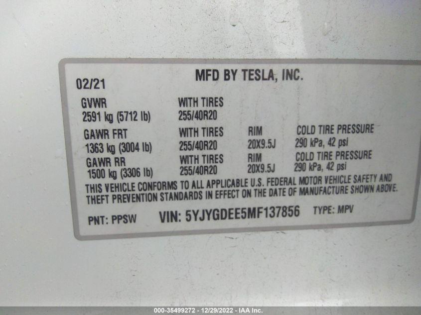 TESLA MODEL Y LONG RANGE 2021