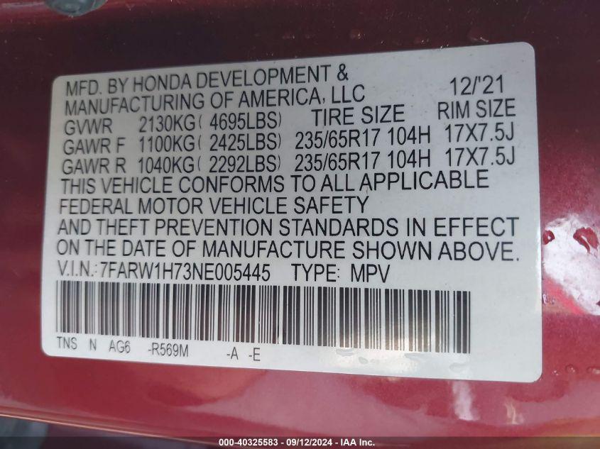 HONDA CR-V 2WD SPECIAL EDITION 2022