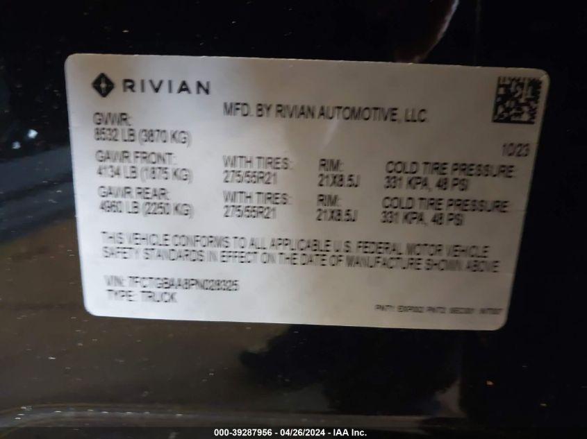 RIVIAN R1T ADVENTURE/ADVENTURE DUAL MOTOR LARGE PACK/ADVENTURE DUAL MOTOR MAX PACK 2023