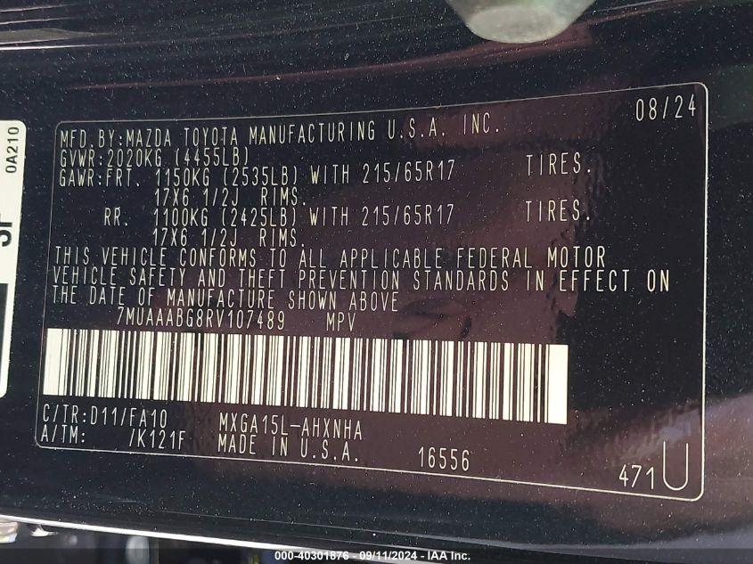 TOYOTA COROLLA CROSS L 2024