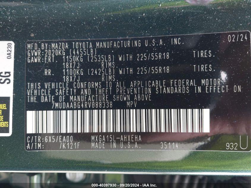 TOYOTA COROLLA CROSS XLE 2024