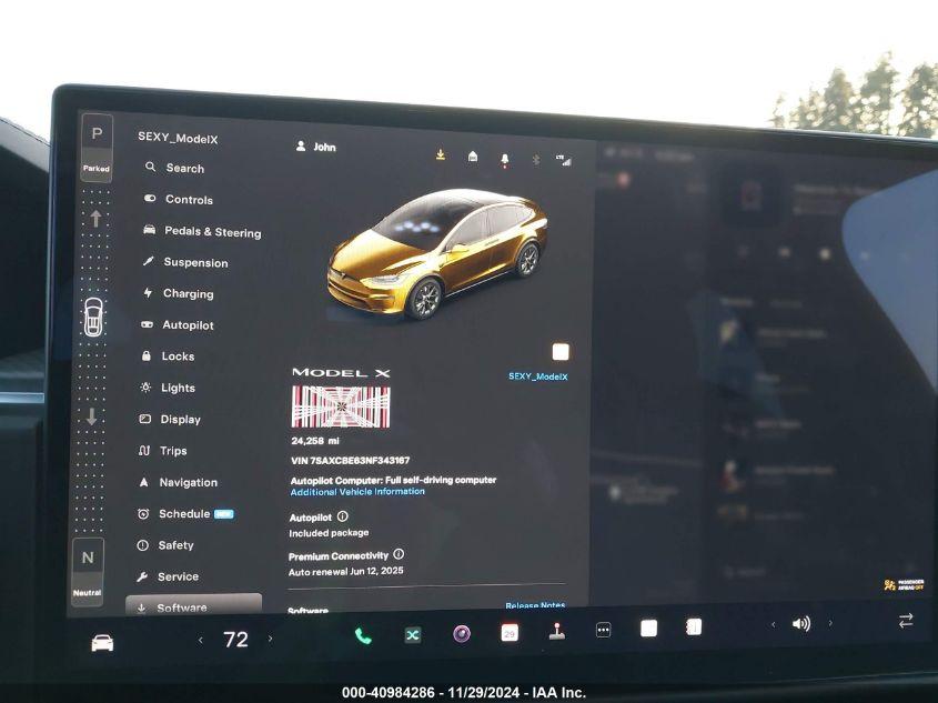 TESLA MODEL X PLAID TRI MOTOR ALL-WHEEL DRIVE 2022