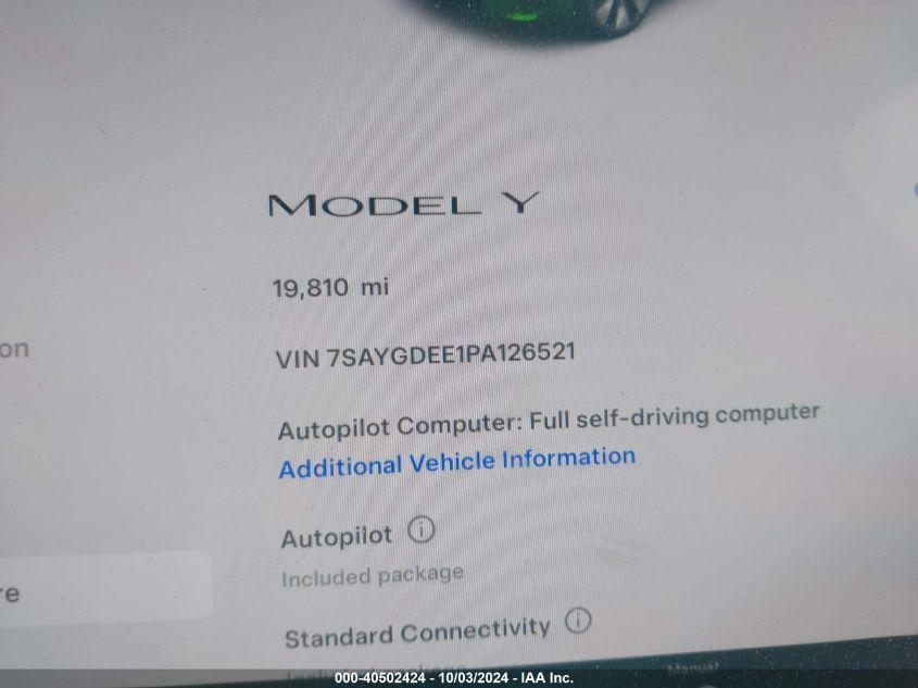 TESLA MODEL Y AWD/LONG RANGE DUAL MOTOR ALL-WHEEL DRIVE 2023