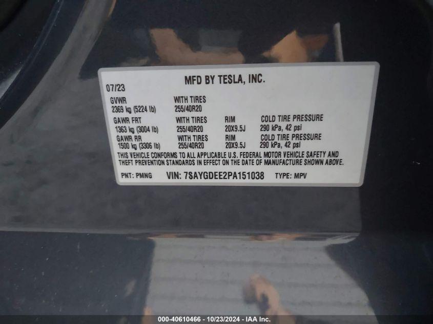 TESLA MODEL Y AWD/LONG RANGE DUAL MOTOR ALL-WHEEL DRIVE 2023