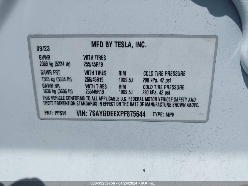 TESLA MODEL Y AWD/LONG RANGE DUAL MOTOR ALL-WHEEL DRIVE 2023