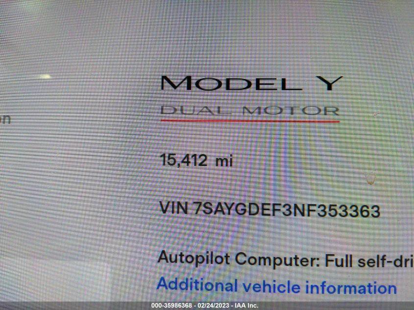 TESLA MODEL Y PERFORMANCE 2022