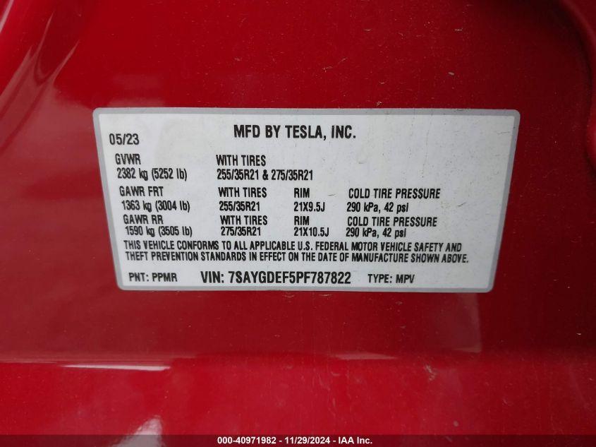 TESLA MODEL Y PERFORMANCE DUAL MOTOR ALL-WHEEL DRIVE 2023