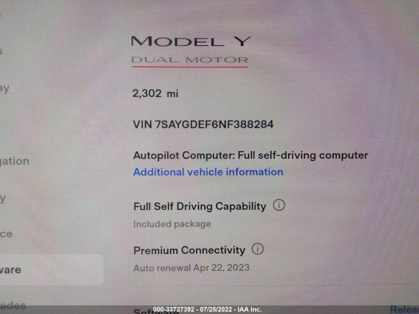 TESLA MODEL Y PERFORMANCE 2022