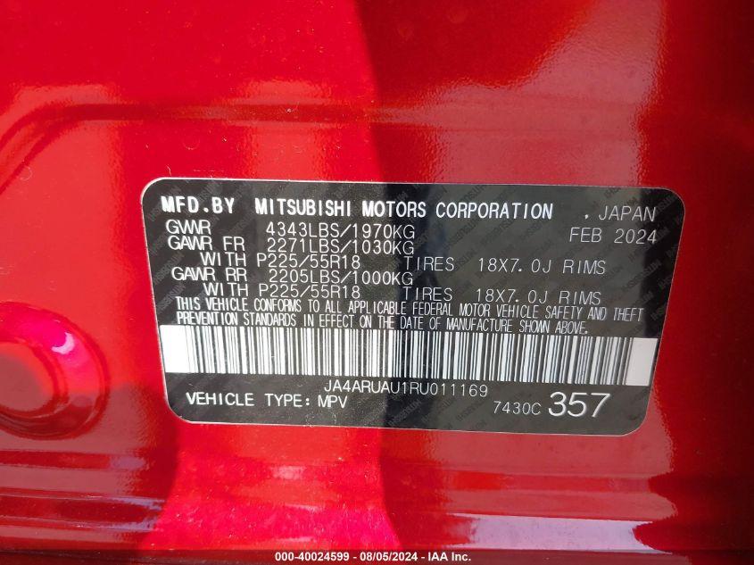 MITSUBISHI OUTLANDER SPORT S/SE/ES/LE/RALLIART/TRAIL EDITION 2024