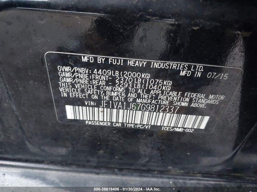 SUBARU WRX LIMITED 2016