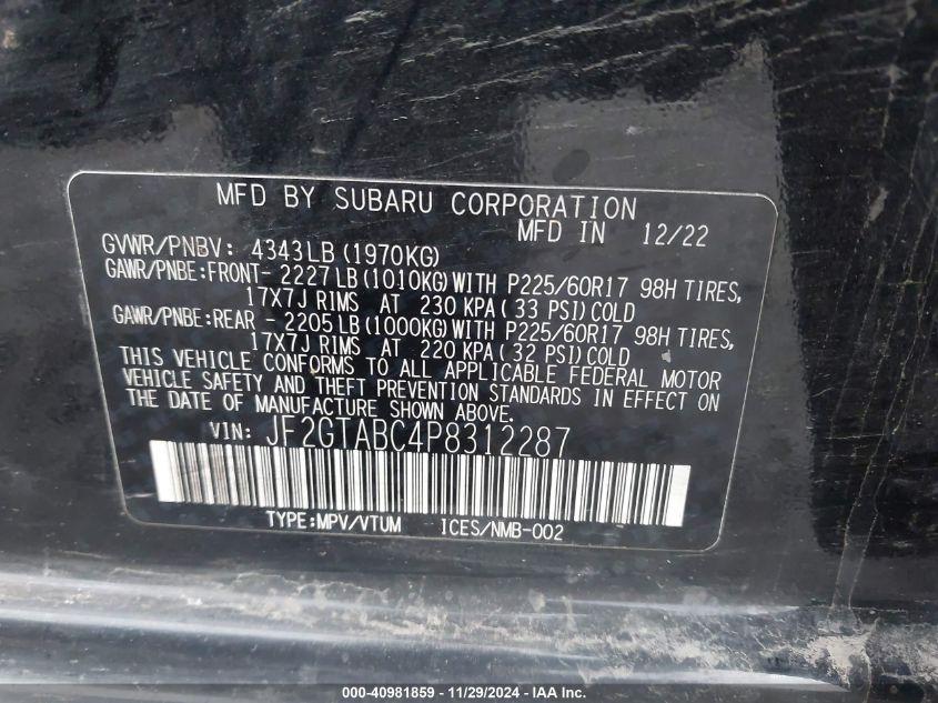 SUBARU CROSSTREK  2023