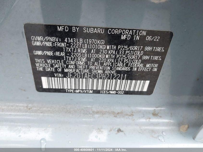 SUBARU CROSSTREK PREMIUM 2023